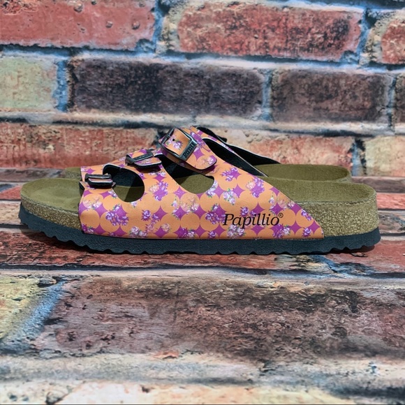 Papillio Orange Pink Floral Sandals - Picture 2 of 11